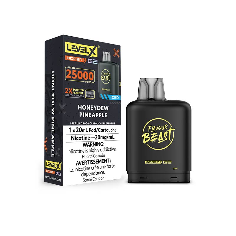 Level X Flavour Beast Boost G2 Pod - Honeydew Pineapple Iced (ON) - Bay Vape