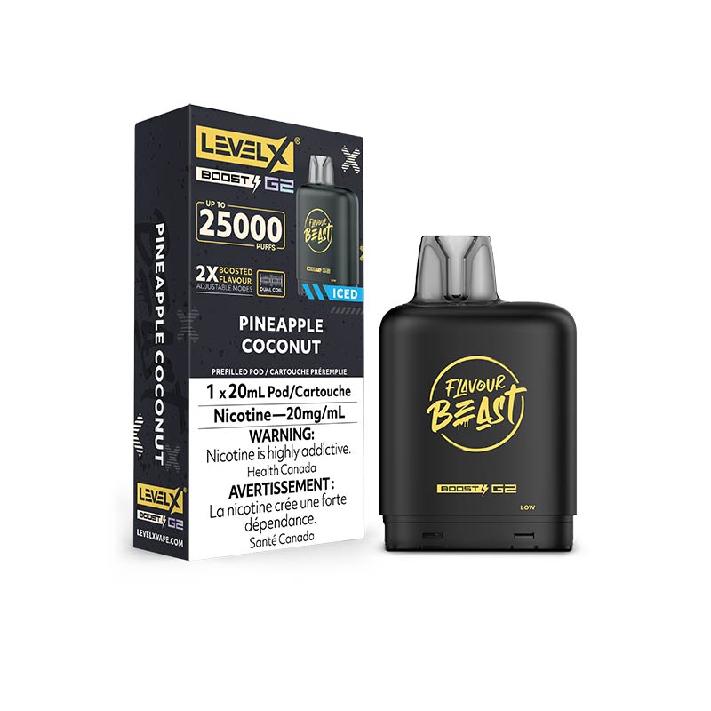 Level X Flavour Beast Boost G2 Pod - Pineapple Coconut Iced (ON) - Bay Vape