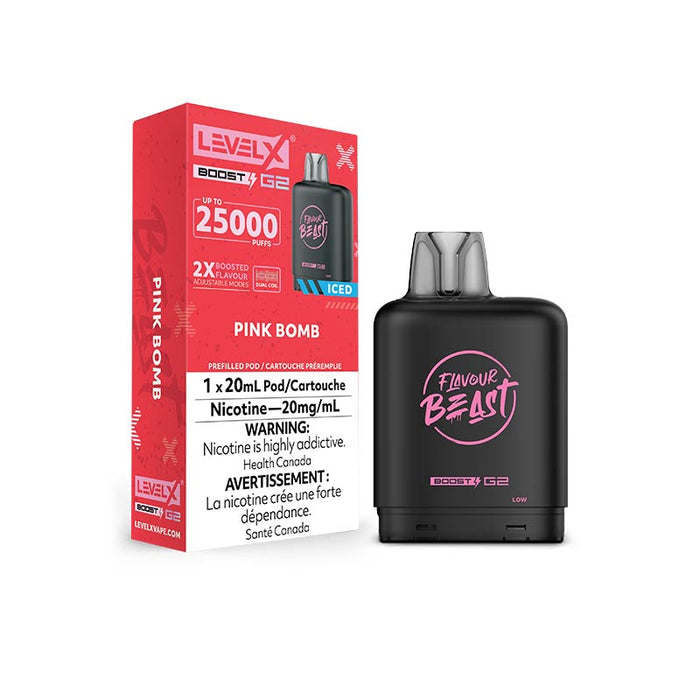 Level X Flavour Beast Boost G2 Pod - Pink Bomb Iced (ON)