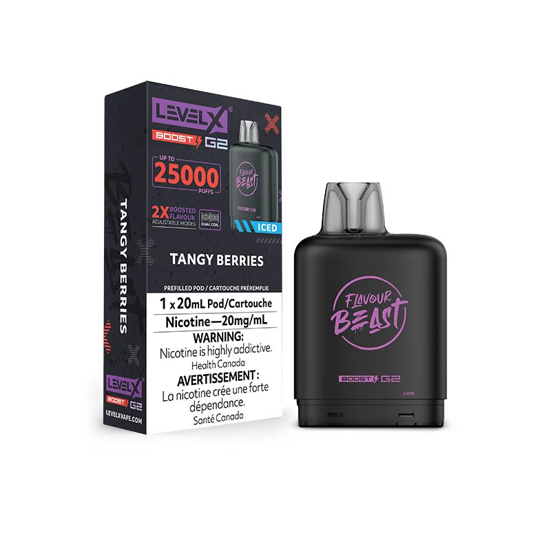 Level X Flavour Beast Boost G2 Pod - Tangy Berries Iced (ON) - Bay Vape
