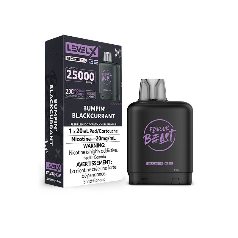 Level X Boost Pod 20mL - Flavour Beast - Bumpin' Blackcurrant (ON)