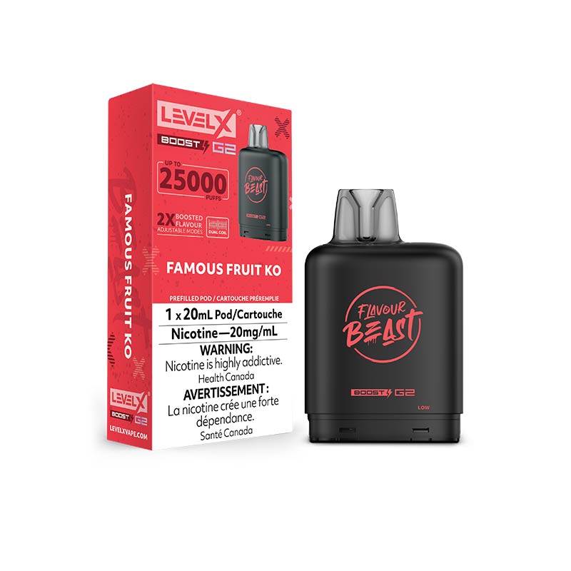 Level X Boost Pod 20mL - Flavour Beast - Famous Fruit KO (ON)