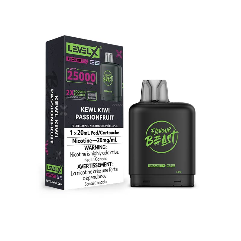 Level X Flavour Beast Boost G2 Pod - Kewl Kiwi Passionfruit (ON) - Bay Vape