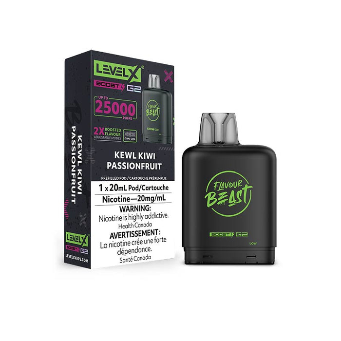 Level X Boost Pod 20mL - Flavour Beast - Kewl Kiwi Passionfruit (ON)