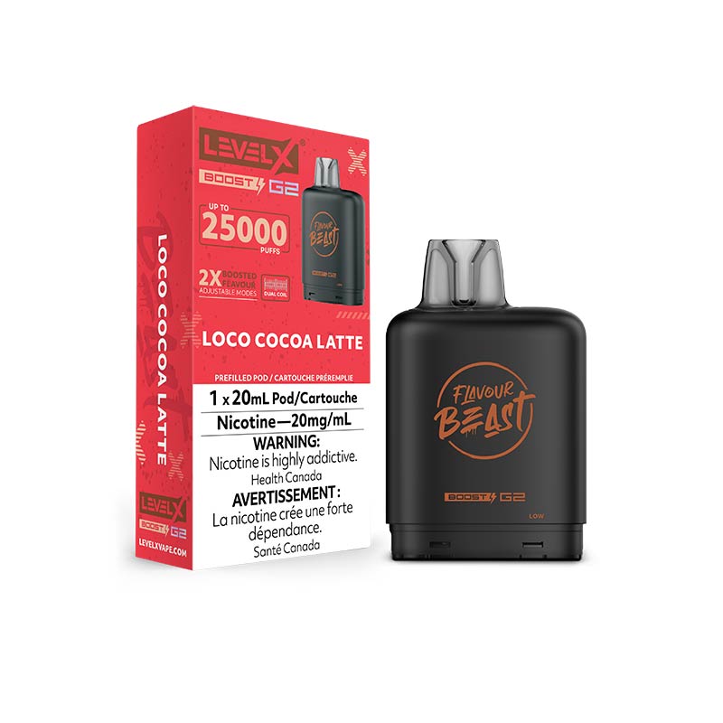 Level X Boost Pod 20mL - Flavour Beast - Loco Cocoa Latte (ON)