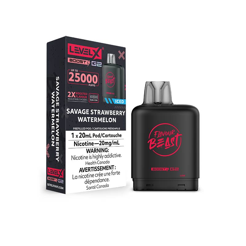 Level X Boost Pod 20mL - Flavour Beast - Savage Strawberry Watermelon (ON)