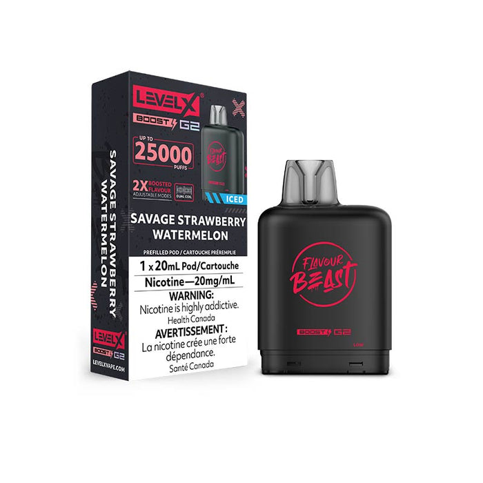 Level X Flavour Beast Boost G2 Pod - Savage Strawberry Watermelon (ON)