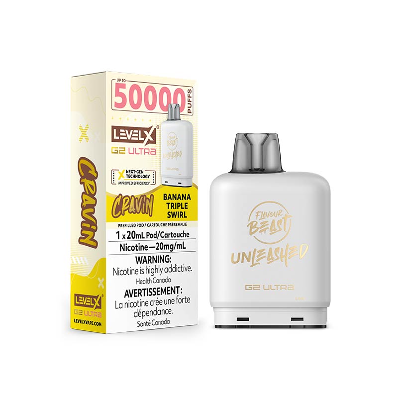 Level X Flavour Beast G2 Ultra Pod - Cravin' - Banana Triple Swirl (AB) - Bay Vape