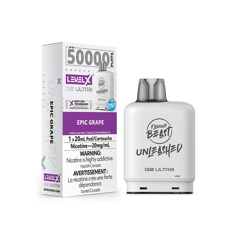 Level X G2 Ultra Pod - Unleashed - Epic Grape Iced (ON) - Bay Vape