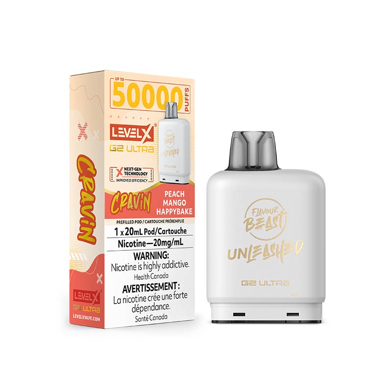 Level X Flavour Beast G2 Ultra Pod - Cravin' - Peach Mango Happybake (AB) - Bay Vape