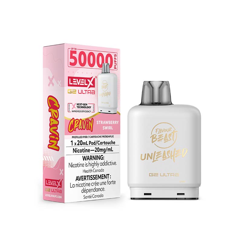 Level X Flavour Beast G2 Ultra Pod - Cravin' - Strawberry Swirl (AB) - Bay Vape