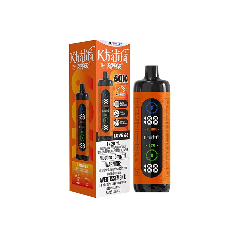 Khalifa Bar By Ripper 60K Disposable - Love 66 (ON) - Bay Vape