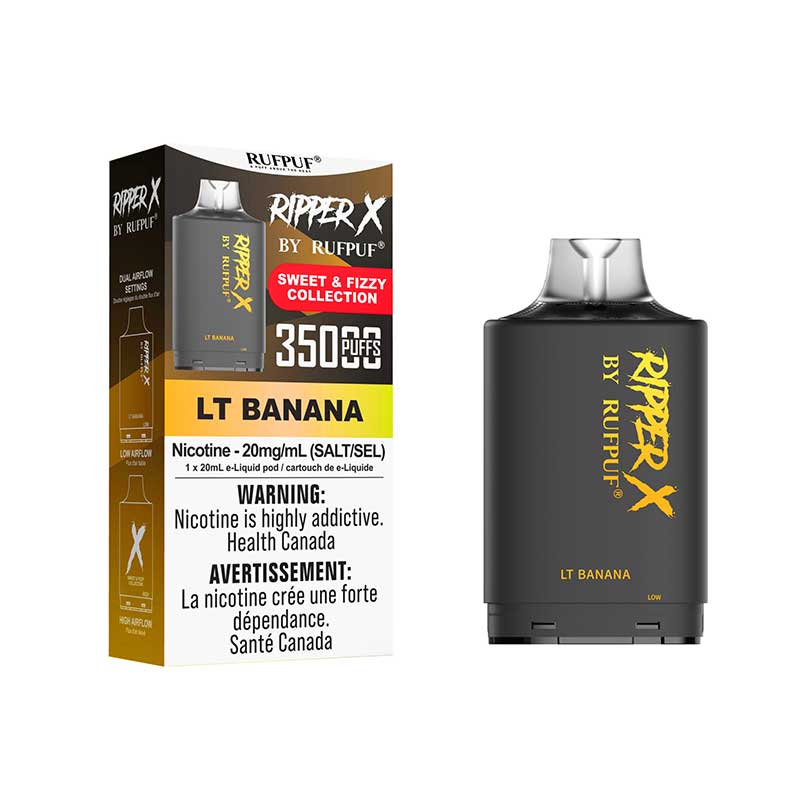 Ripper X Pod by Rufpuf 35K - LT Banana (ON) - Bay Vape