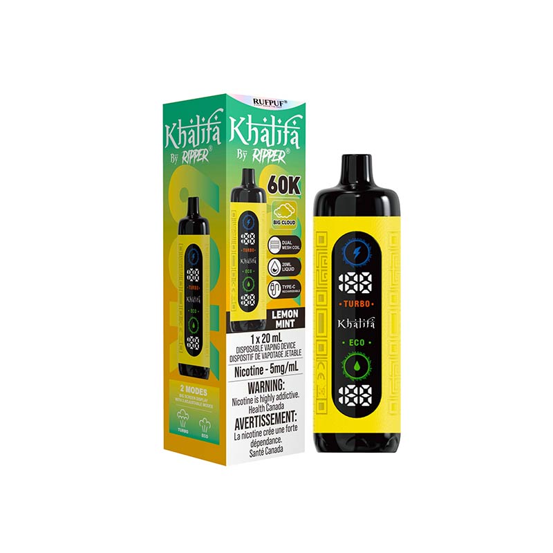 Khalifa Bar By Ripper 60K Disposable - Lemon Mint - Bay Vape