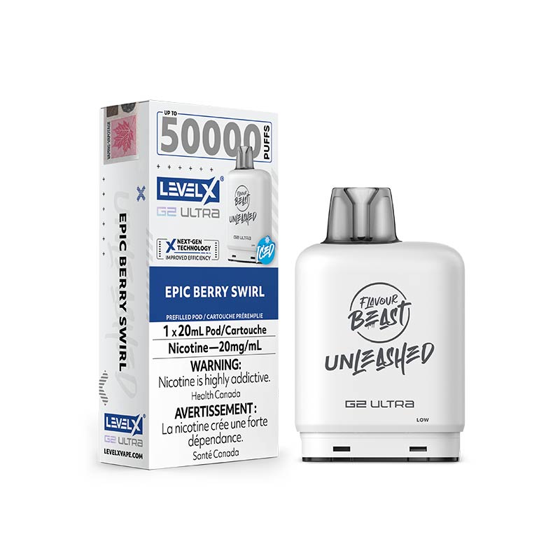 Level X G2 Ultra Pod - Unleashed - Epic Berry Swirl Iced (ON) - Bay Vape