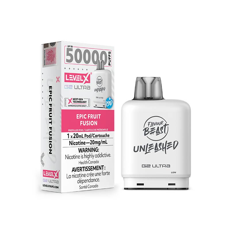 Level X G2 Ultra Pod - Unleashed - Epic Fruit Fusion Iced (ON) - Bay Vape