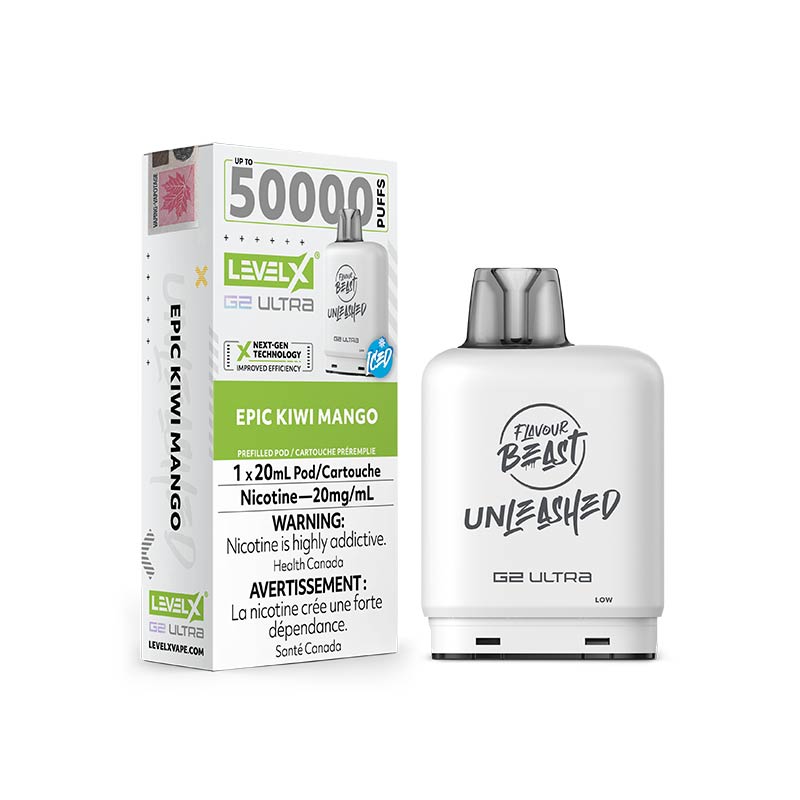 Level X G2 Ultra Pod - Unleashed - Epic Kiwi Mango Iced (MB) - Bay Vape