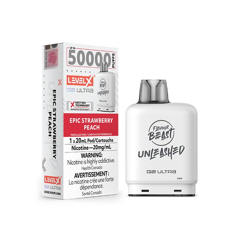 Level X G2 Ultra Pod - Unleashed - Epic Strawberry Peach (MB) - Bay Vape