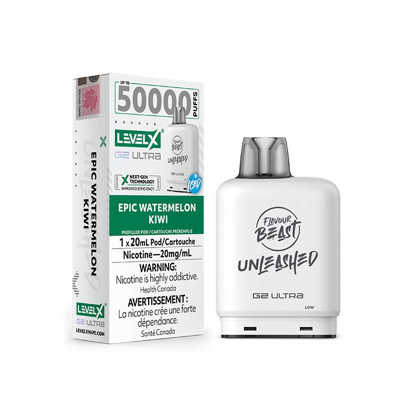 Level X G2 Ultra Pod - Unleashed - Epic Watermelon Kiwi Iced (MB) - Bay Vape