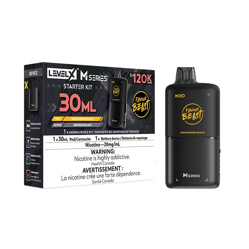 Level X M Series Pod - Flavour Beast - Mad Mango Peach (MB)