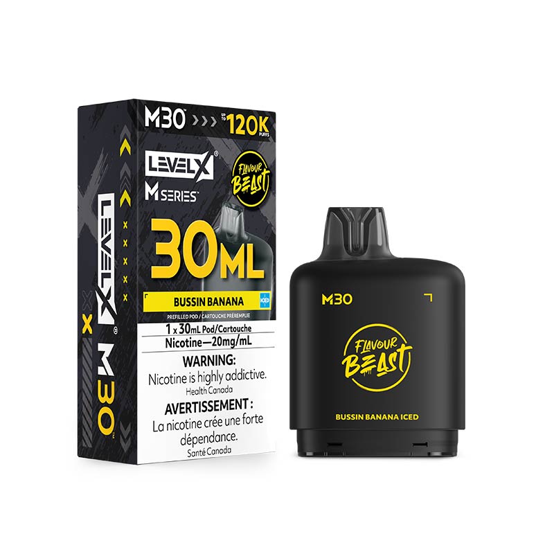 Level X M Series Pod - Flavour Beast - Bussin Banana Iced (MB)