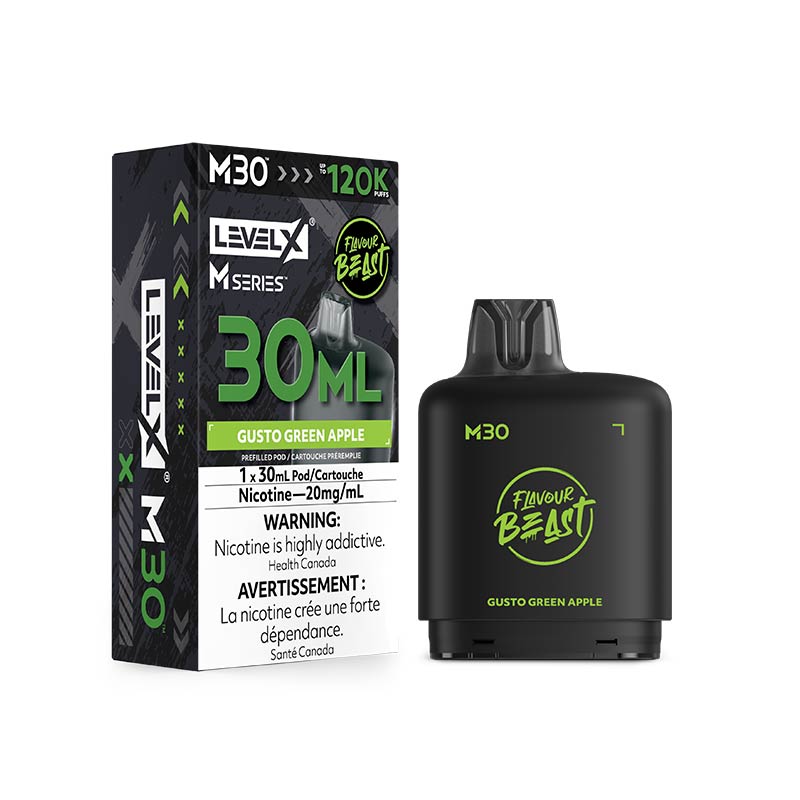 Level X M Series Pod - Flavour Beast - Gusto Green Apple (ON)