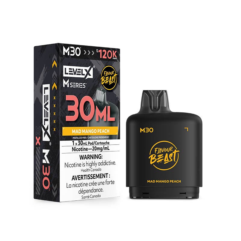 Level X M Series Pod - Flavour Beast - Mad Mango Peach (MB)