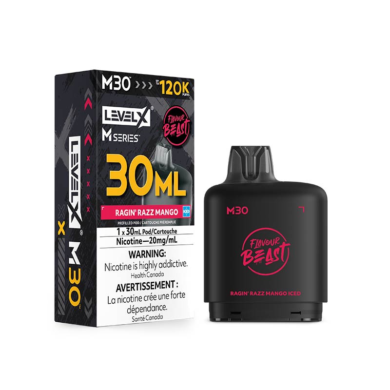 Level X M Series Pod - Flavour Beast - Ragin' Razz Mango Iced (ON)