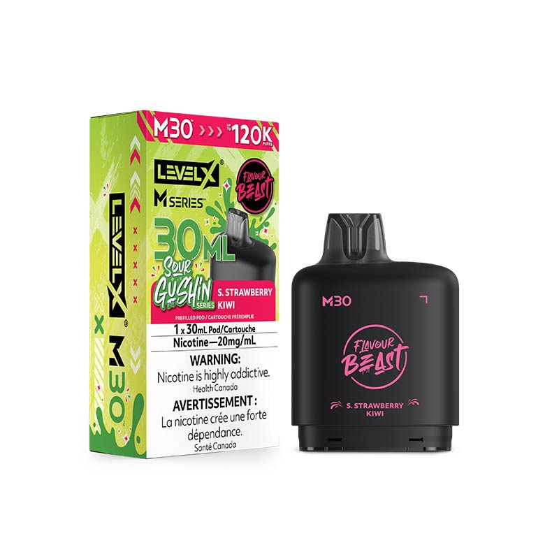 Level X M Series Pod - Flavour Beast - Gushin S. Strawberry Kiwi