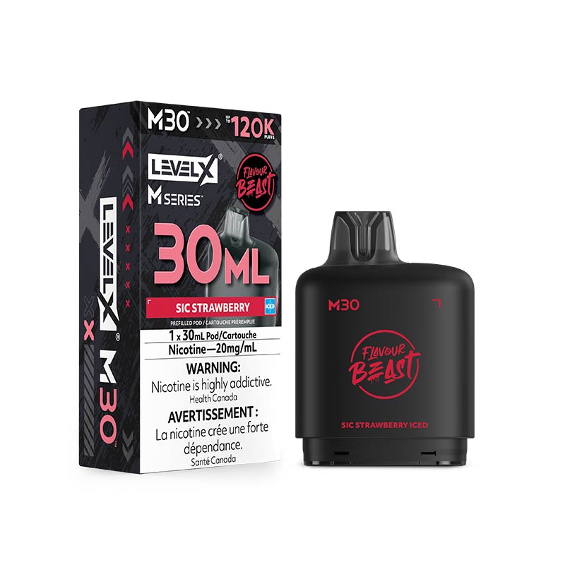 Level X M Series Pod - Flavour Beast - Sic Strawberry Iced (ON)