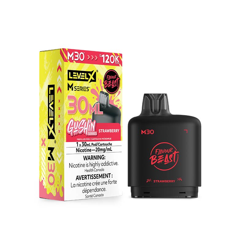 Level X M Series Pod - Flavour Beast - Gushin Strawberry (AB)