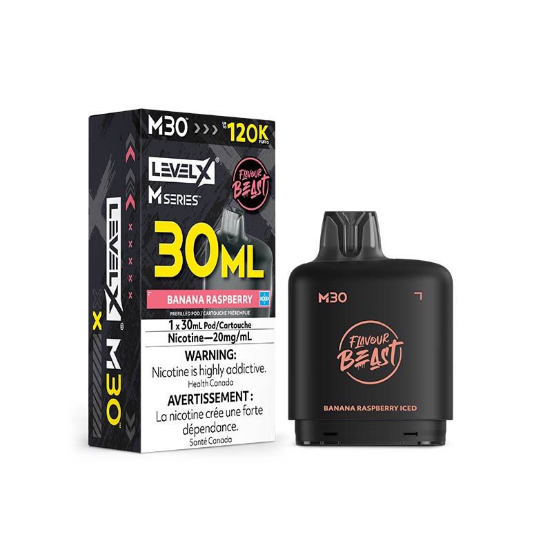 Level X M30 Pod - Flavour Beast - Banana Raspberry Iced (MB) - Bay Vape