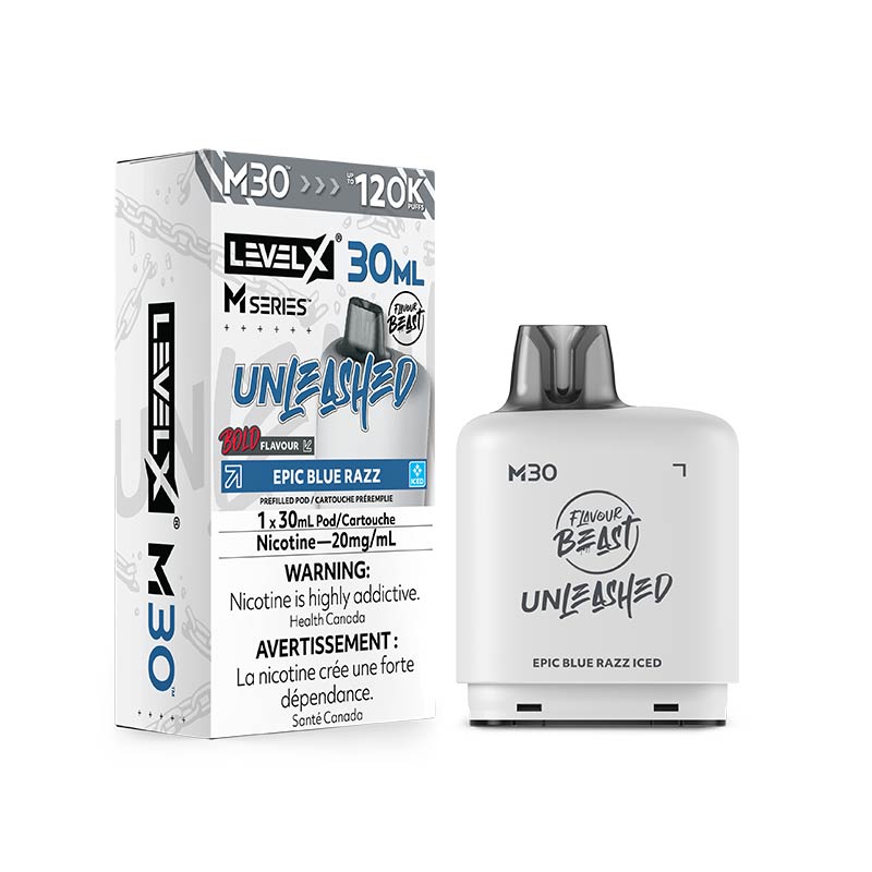 Level X M30 Pod - Flavour Beast Unleashed - Epic Blue Razz Iced (MB) - Bay Vape