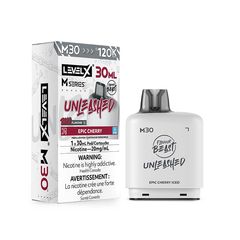 Level X M30 Pod - Flavour Beast Unleashed - Epic Cherry Iced (MB) - Bay Vape