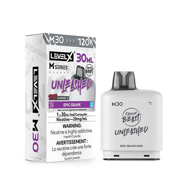 Level X M30 Pod - Flavour Beast Unleashed - Epic Grape Iced (MB) - Bay Vape