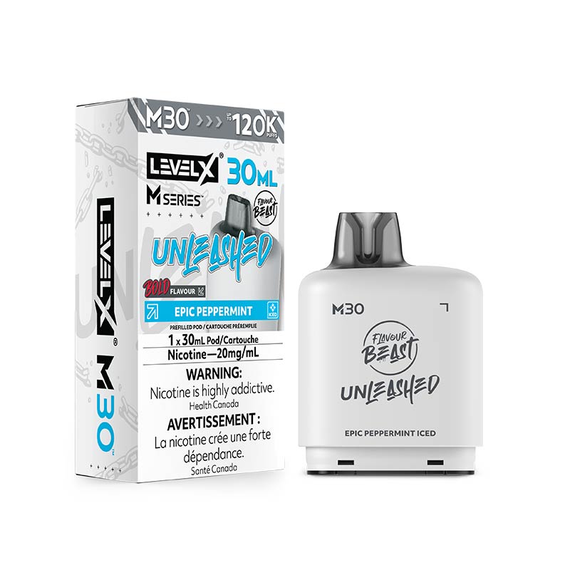Level X M30 Pod - Flavour Beast Unleashed - Epic Peppermint Iced (MB) - Bay Vape