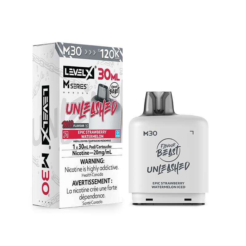Level X M30 Pod - Flavour Beast Unleashed - Epic Strawberry Watermelon Iced (MB) - Bay Vape