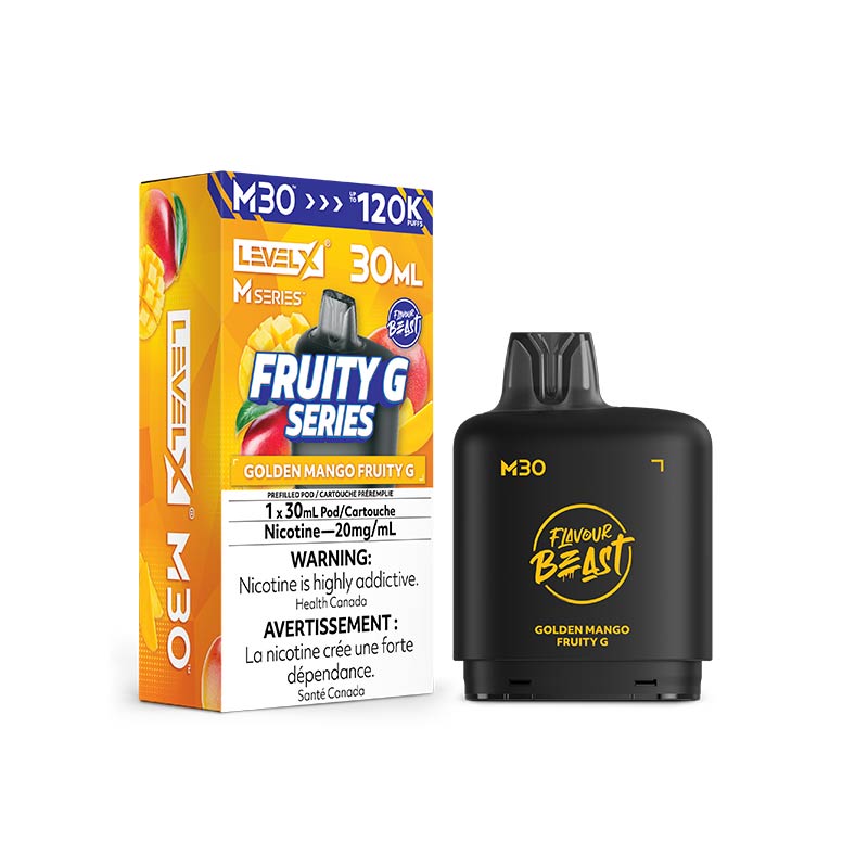 Level X M30 Pod - Flavour Beast - Golden Mango Fruity G (MB) - Bay Vape