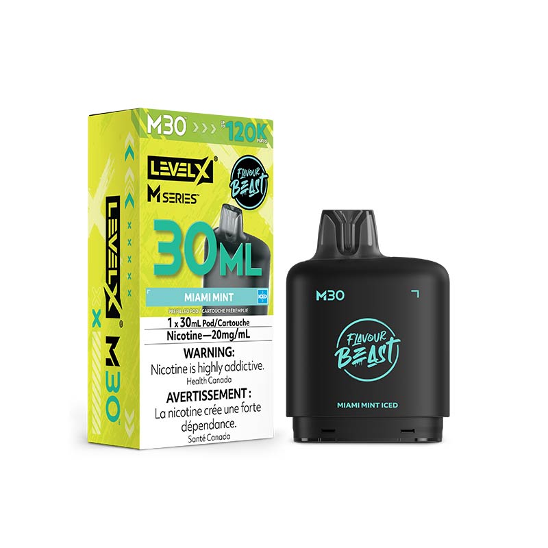 Level X M30 Pod - Flavour Beast - Miami Mint Iced (MB) - Bay Vape
