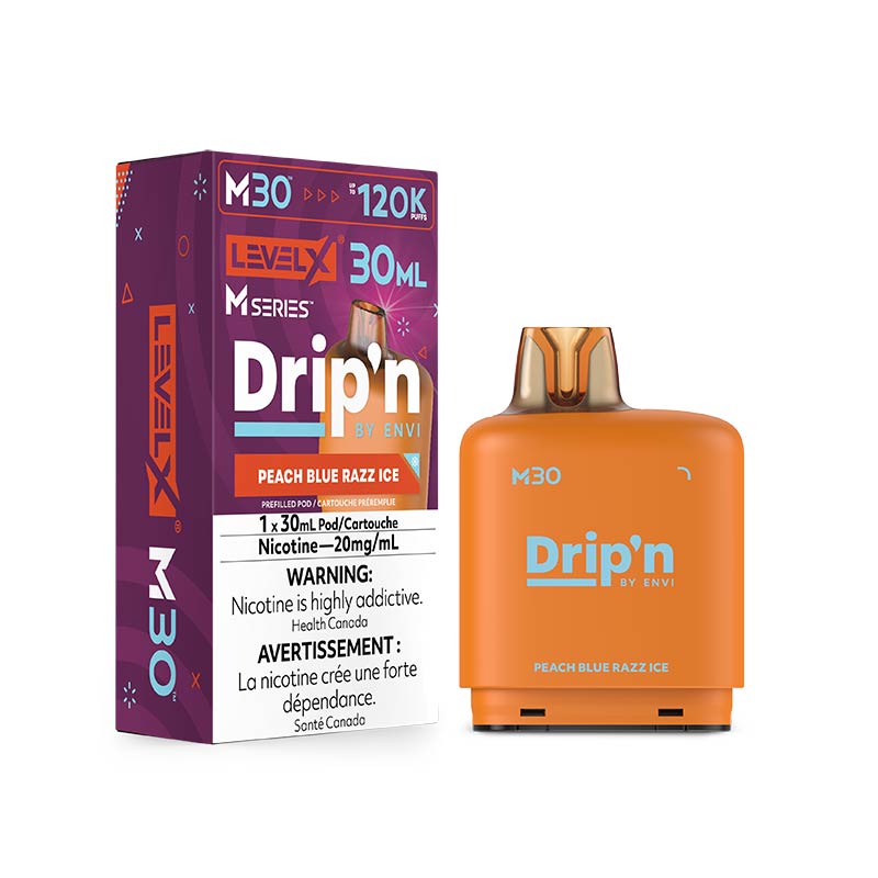 Level X M30 Pod - Drip'n - Peach Blue Razz Ice (AB) - Bay Vape