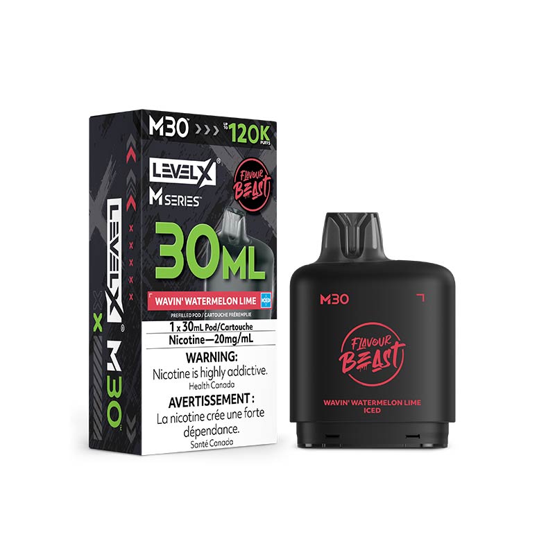 Level X M30 Pod - Flavour Beast - Wavin' Watermelon Lime Ice (MB) - Bay Vape