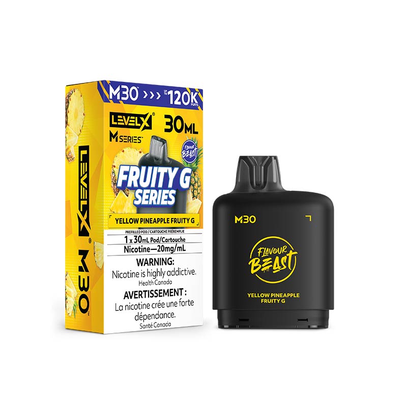 Level X M30 Pod - Flavour Beast - Yellow Pineapple Fruity G (MB) - Bay Vape