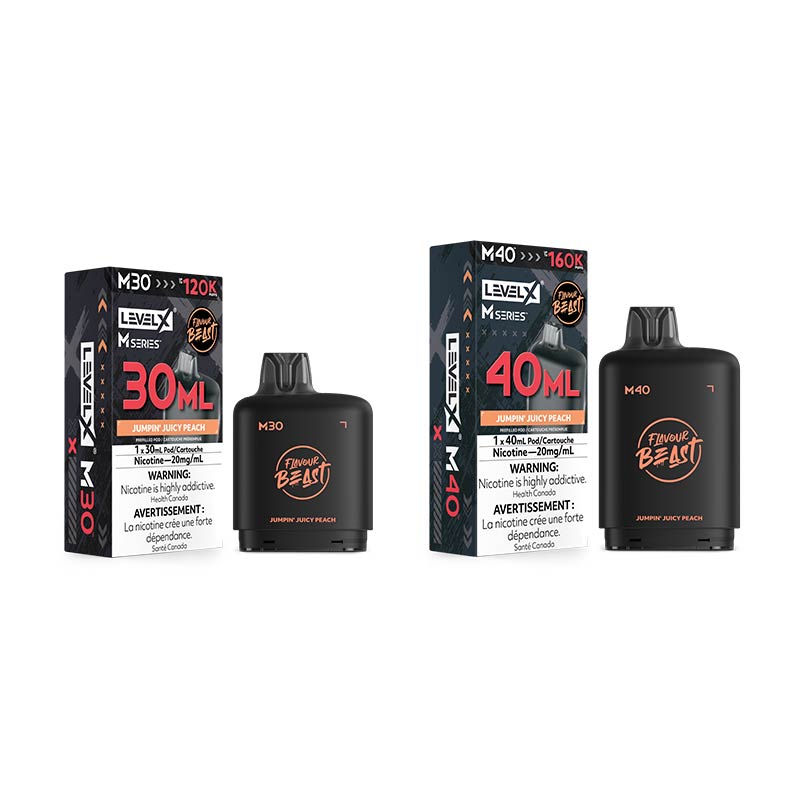 Level X M Series Pod - Flavour Beast - Pêche juteuse (Jumpin' Juicy Peach)