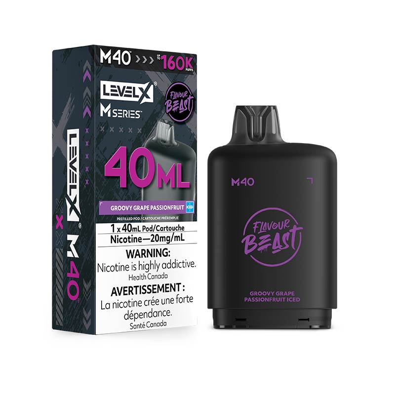 Level X M Series Pod - Flavour Beast - Groovy Grape Passionfruit Iced (MB)