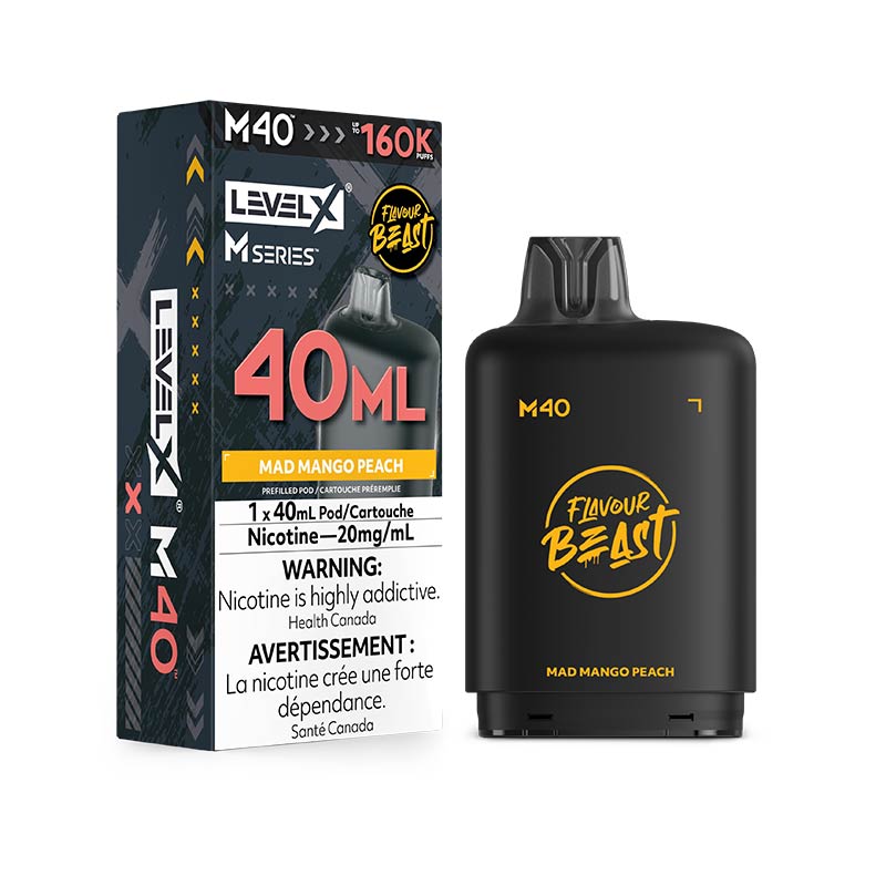 Level X M Series Pod - Flavour Beast - Mad Mango Peach (MB)