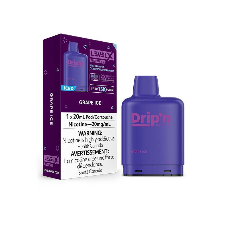 Level X Drip'n Boost Pod 15K - Grape Ice