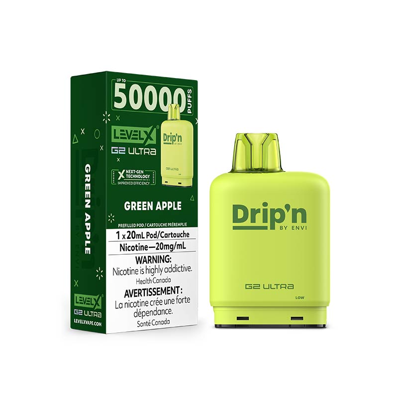Level X Drip'n G2 Ultra Pod - Green Apple (MB) - Bay Vape
