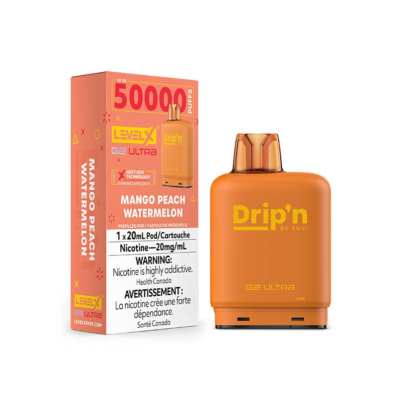 Level X Drip'n G2 Ultra Pod - Mango Peach Watermelon (ON) - Bay Vape