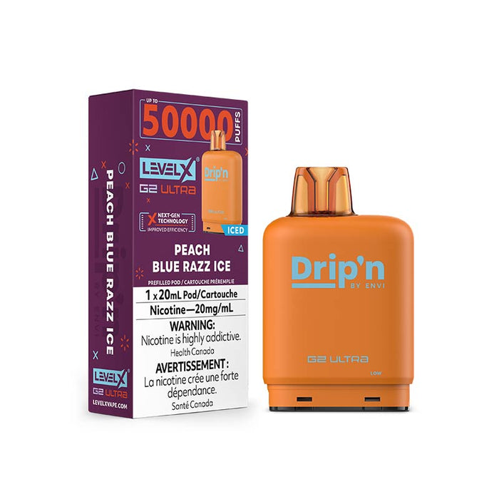 Level X Drip'n G2 Ultra Pod - Peach Blue Razz Ice (ON)