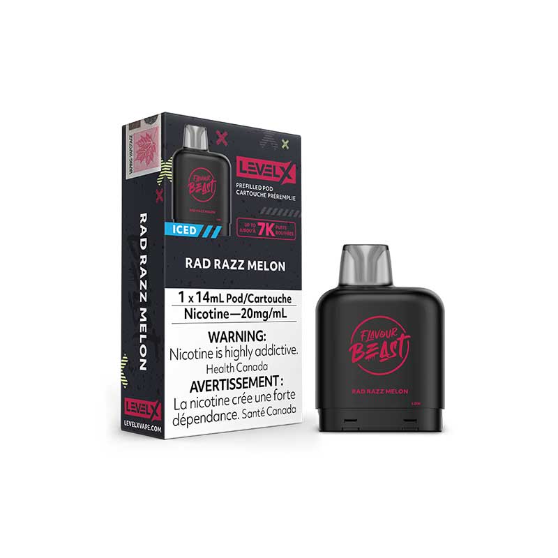 Level X Flavour Beast Pod - Rad Razz Melon Iced - Bay Vape Canada